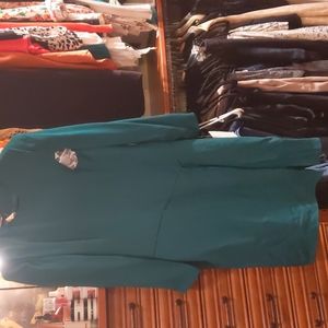 NWT vintage green silk dress sz 16